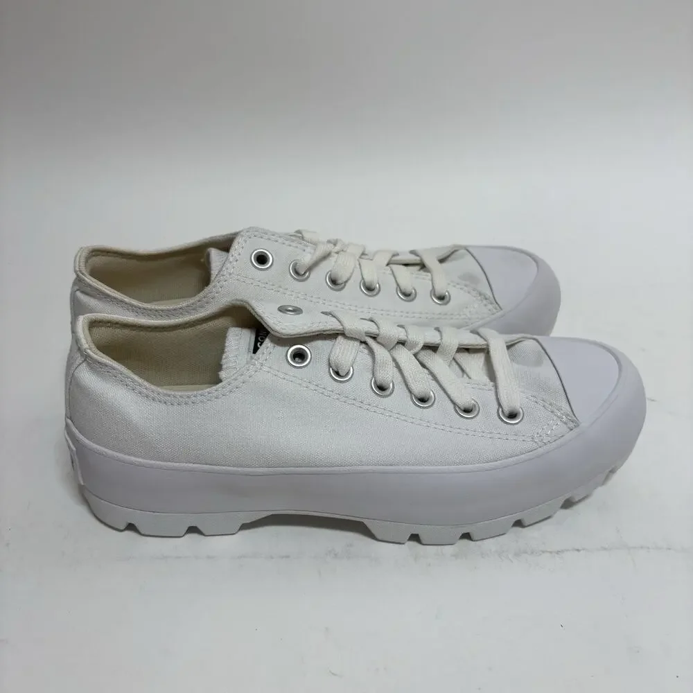 Converse Chuck Taylor All Star Lugged Ox Womens Size 8 White Canvas Sneakers - Picture 5 of 7